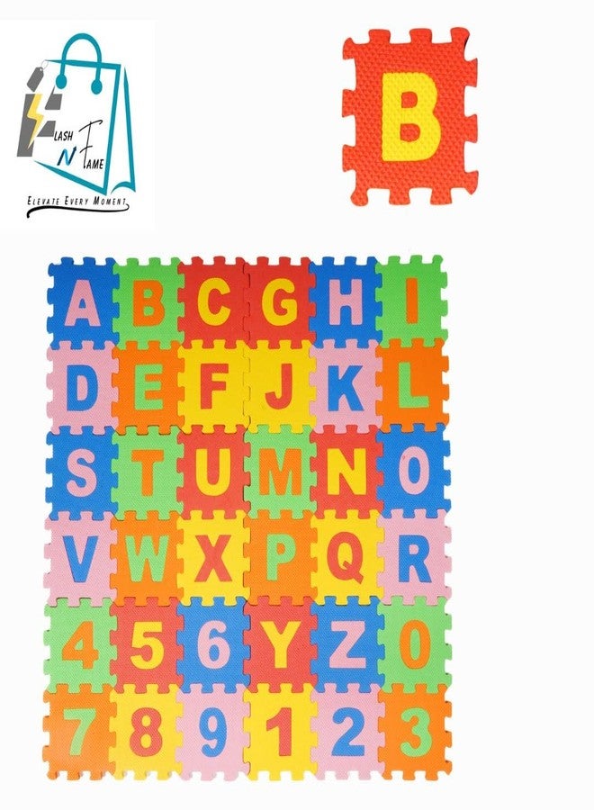 لوحة تعليمية للأحرف والأرقام - متعددة الألوان - 10 مم - 6 قطع متشابكة 8.2 × 5.5 بوصة - Image 3
